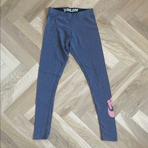 Nike Gray and Pink Athletic Leggings